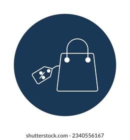 Produktrabatt Vectorsymbol mit angesagten Hintergrundfarben, die leicht bearbeitet oder geändert werden können

