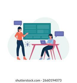 Producto Ilustración vectorial de discusión que puede modificarse o editarse fácilmente

