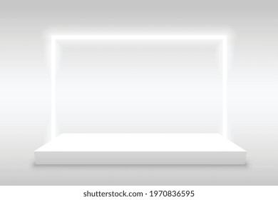 product display background with light frame