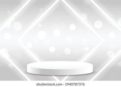 product display platform with neon light effect