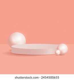 Product display podium with pearls by wangyo
