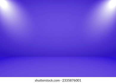 Product display studio: A vector illustration of an empty studio with professional lighting and a captivating purple background, ideal for showcasing products with a touch of elegance and allure.