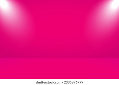Estudio de visualización de producto: Ilustración vectorial de un estudio vacío con iluminación profesional y un llamativo fondo rojo, ideal para mostrar productos con impacto y estilo.
