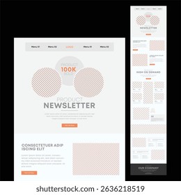 Product Email Newsletter Template Minimalist  Clean Marketing Design for E-commerce