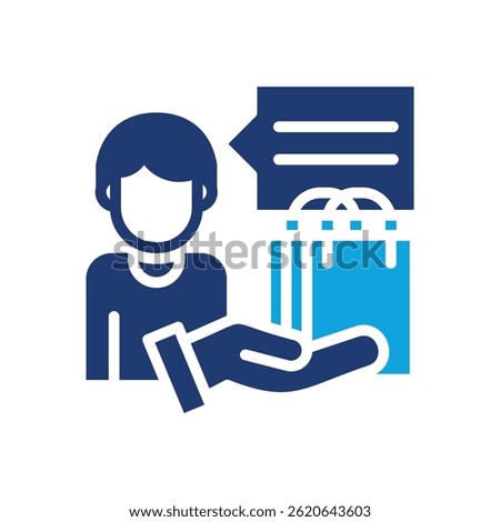 Product Endorser Icon Mixed Vector Illustration