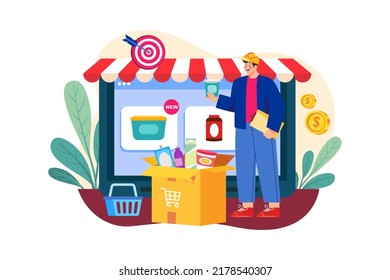 Product engineer Illustration concept on white background
