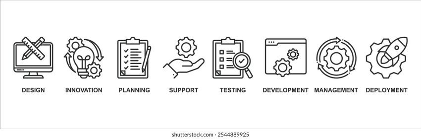 Product engineering banner web icon vector illustration concept with icon
