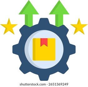 Ilustración vectorial plana de iconos de mejoras de Producto