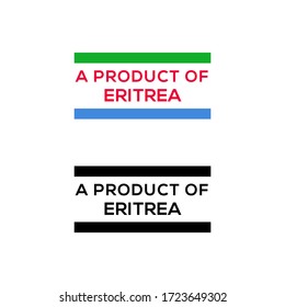 a product of Eritrea stamp or seal design vector download