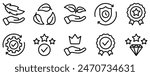 Product Feature Icon Set Streamlined Line Style Collection