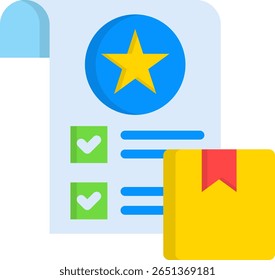 Producto Características Icon Ilustración vectorial plana