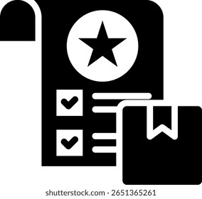 Producto Características Icon Glyph Ilustración vectorial