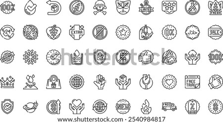 Product features icons High-Quality Vector Icons Collection with Editable Stroke. Ideal for Professional and Creative Projects.
