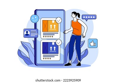 Product Feedback Illustration concept. Flat illustration isolated on white background