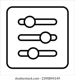 Product filter, E-Commerce line web icon. Outline icon. Vector illustration