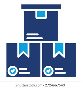 Colección de icono azul plana de Producto