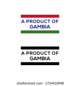a product of Gambia stamp or seal design vector download