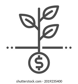 Produktwachstum, viereckiges Vektorsymbol.