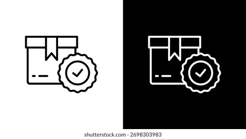 Garantía de Producto Blanco Icon Set Design