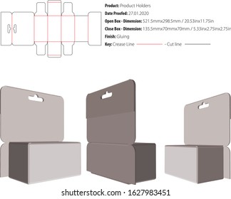 Product Holders template die cut vector