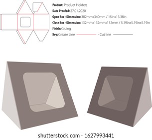 Product Holders template die cut vector