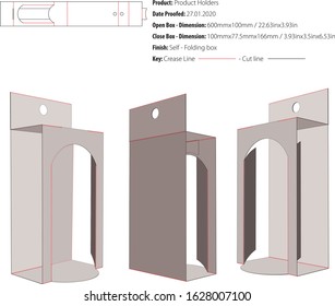 Product Holders template die cut vector