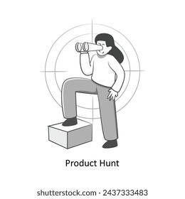 Product Hunt Flat Style Design Vector illustration. Stock illustration