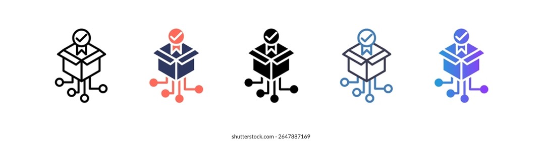 Ícone de produto Ilustração de vetor múltiplo