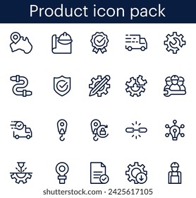 paquete de iconos de producto, diseño vectorial, paquete de iconos