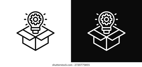 Conjunto de iconos de Producto blanco y negro
