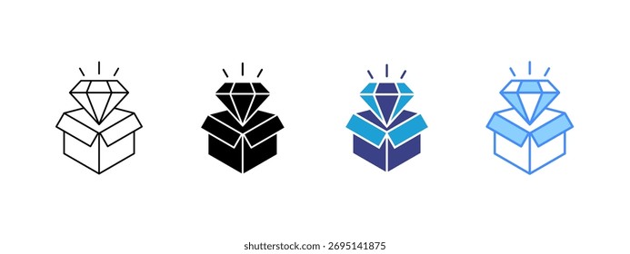 Product icon set multiple style collection	