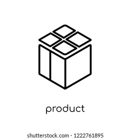 product icon. Trendy modern flat linear vector product icon on white background from thin line collection, outline vector illustration