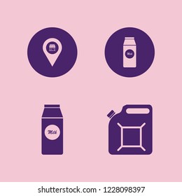 product icon. product vector icons set pack milk, store location and canister