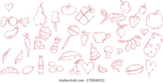 product icons. white background. vector.