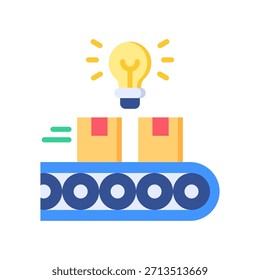Ícone de inovação do produto Ilustração plana de vetor