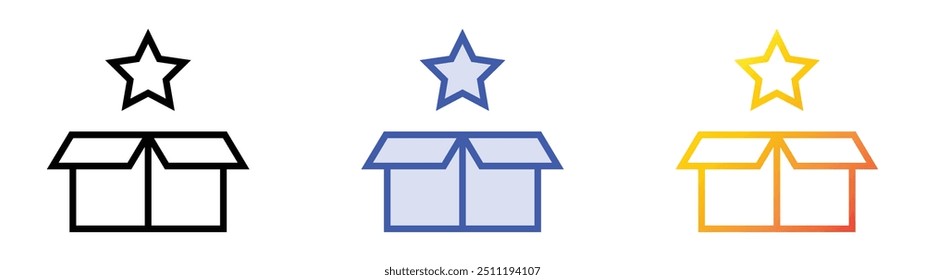 product innovation icon. Linear, Blue Fill and Gradient Style Design Isolated On White Background