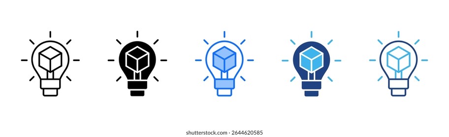 Conjunto de iconos de innovación de Producto colección de estilo múltiple