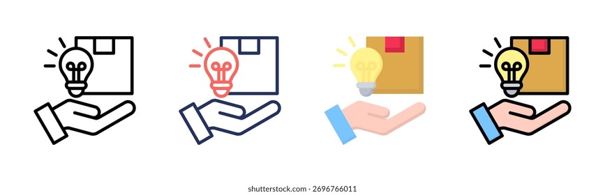 Conjunto de iconos de innovación de Producto colección de estilo múltiple