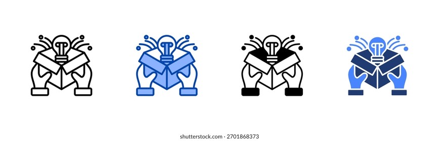 Product Innovation icon set multiple style collection