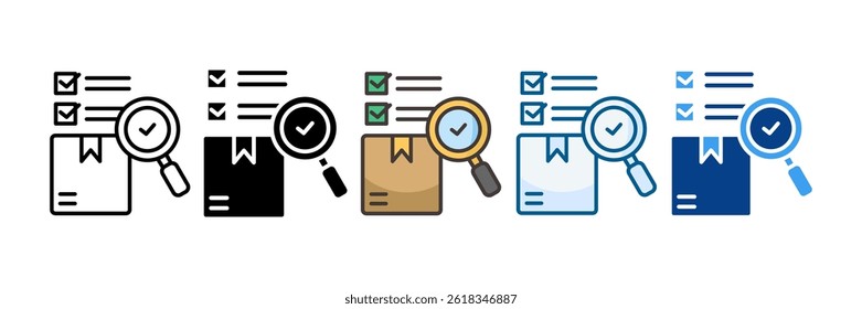 Product Inspection Icon Set Multiple Style Collection