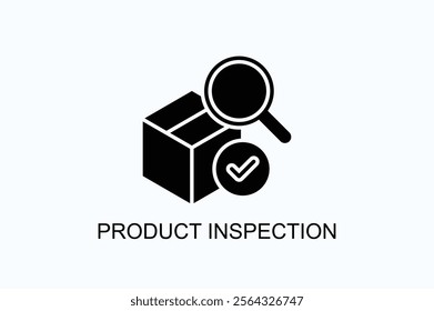 Product Inspection Isolated Vector, Icon Or Logo Sign Symbol Illustration