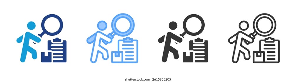 Product Inspectors icon set multiple style collection