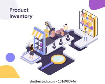Product Inventory Isometric Illustration. Modern flat design style for website and mobile website.Vector illustration