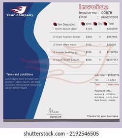 product invoice simple design.