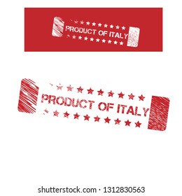 product of italy stamp. label,sticker