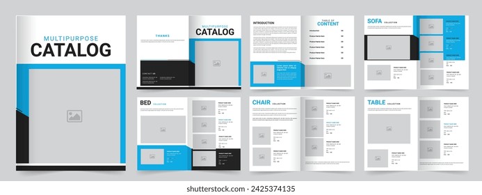 Product and Item Catalog Template Designs, furniture product catalog