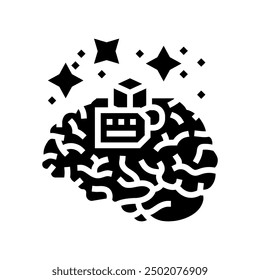 Conocimiento del producto Icono de glifo de comportamiento del consumidor. Vector de conocimiento del producto Ilustración de símbolo aislado