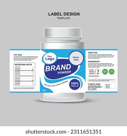 Product label design, mock up design, package template
