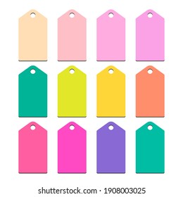 Product label set. Colorful product labels. Abstract elements, vector illustration isolated on backgrounds. Gift tags vector.