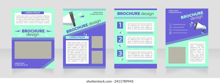 Product launch advertisement vibrant blank brochure layout design. Vertical poster template set with empty copy space for text. Premade corporate reports collection. Editable flyer paper pages